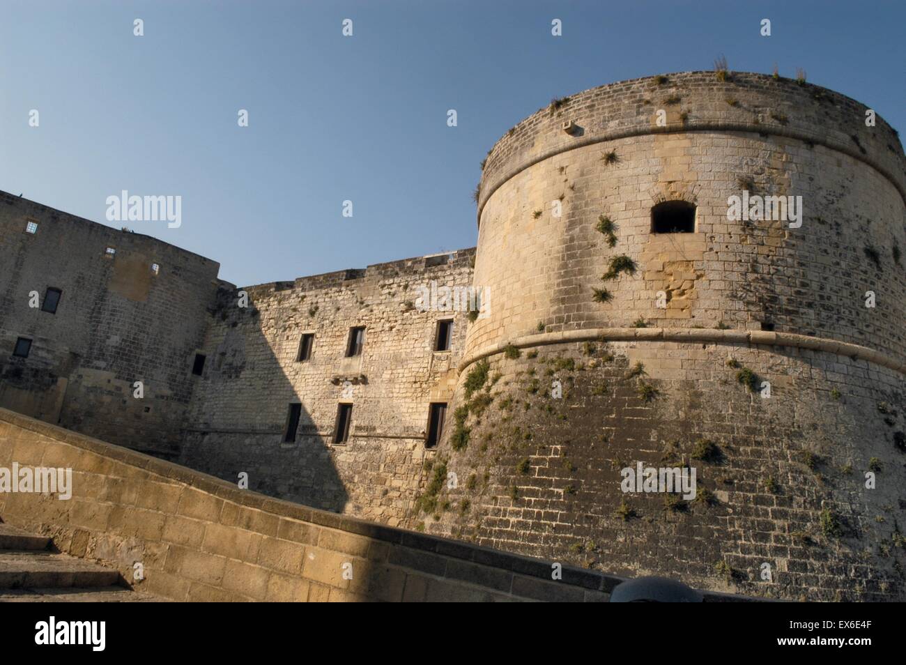 Italy, region Apulia, Otranto, the castle in ancient town Stock Photo