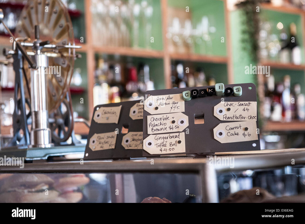 cake display in a Melbourne cafe Stock Photo Alamy