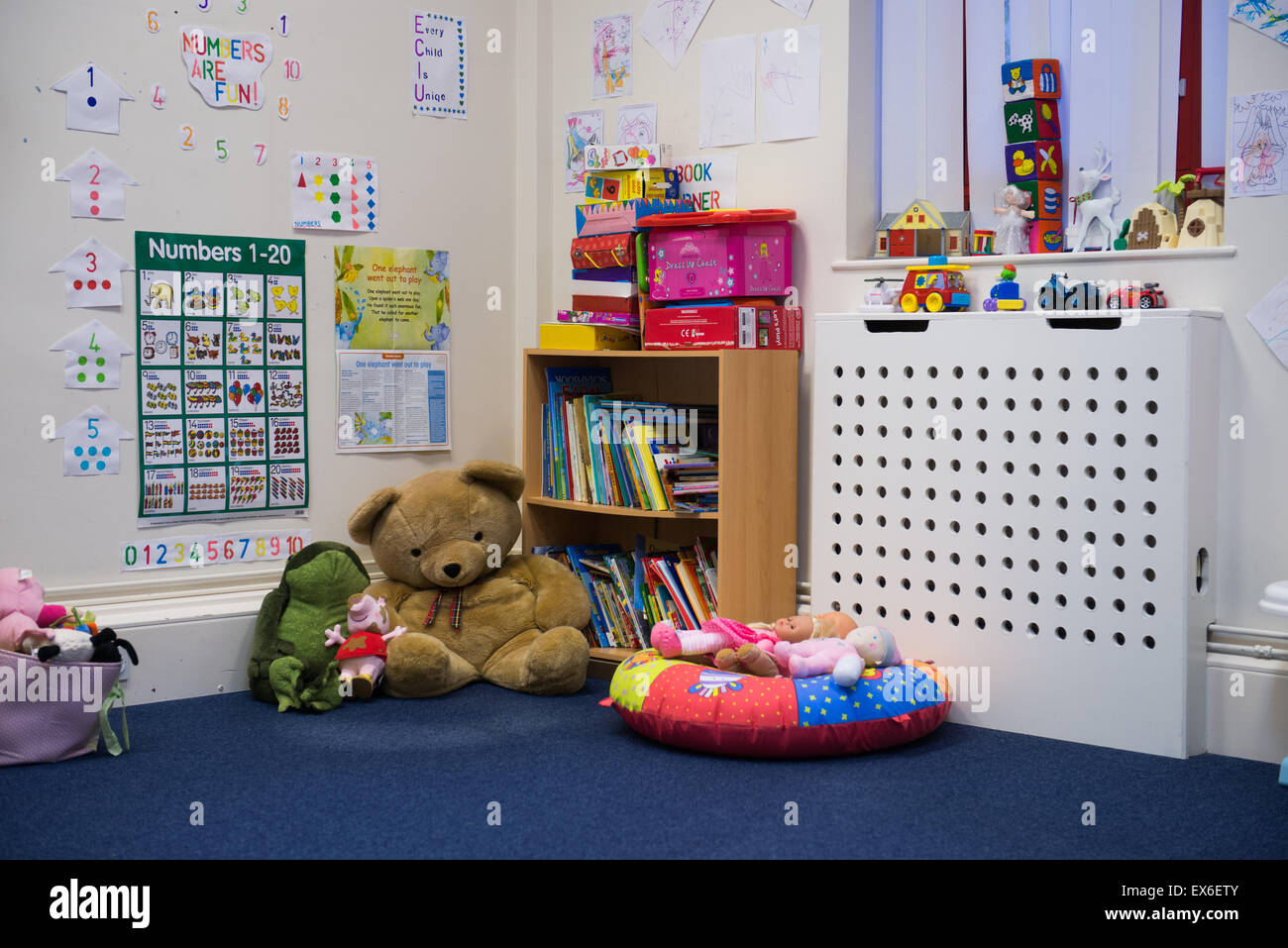 Children's playroom in childcare provider Stock Photo