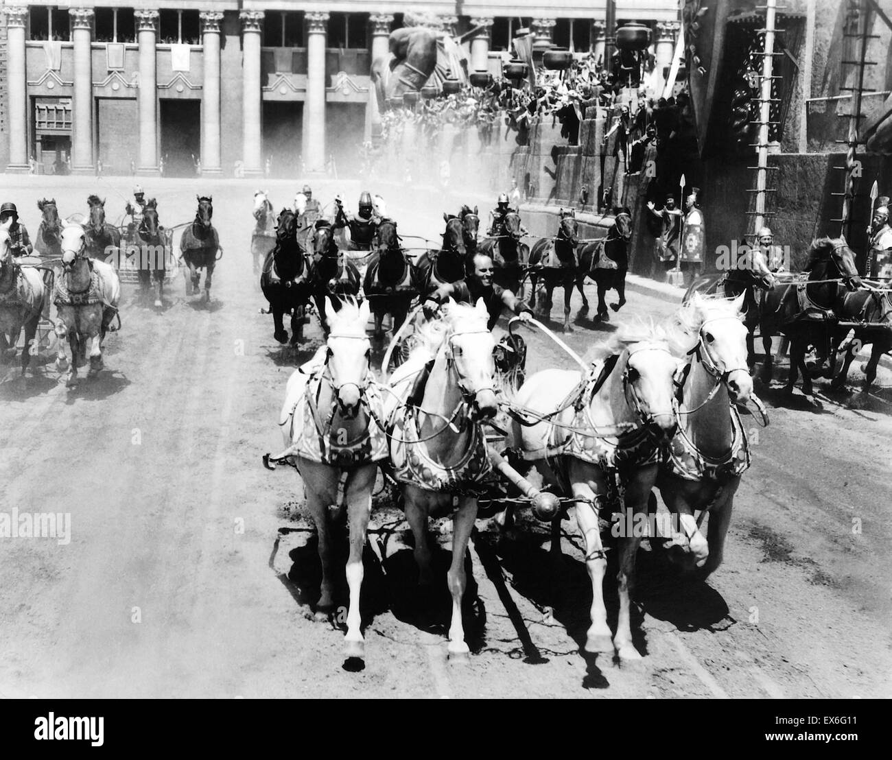 The chariot scene from the film Ben Hur with Charlton Heston 1959 Stock Photo