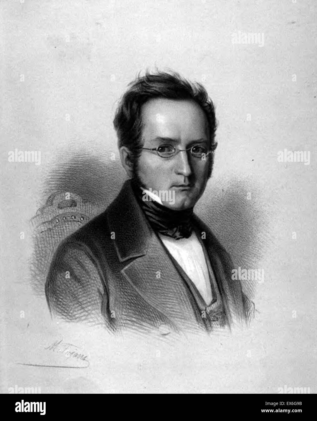 Józef Kremer (1806 - 1875) Polish historian of art, a philosopher, an aesthetician and a psychologist. 1850 Stock Photo