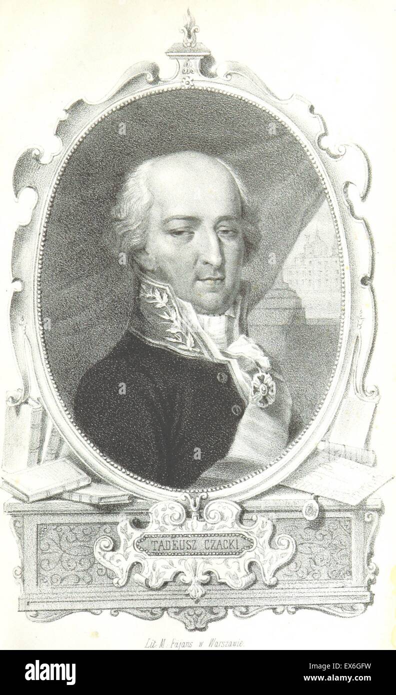 Tadeusz Czacki (1765, - 1813), Polish historian, pedagogue and numismatist. Czacki played an important part in the Enlightenment in Poland. Stock Photo