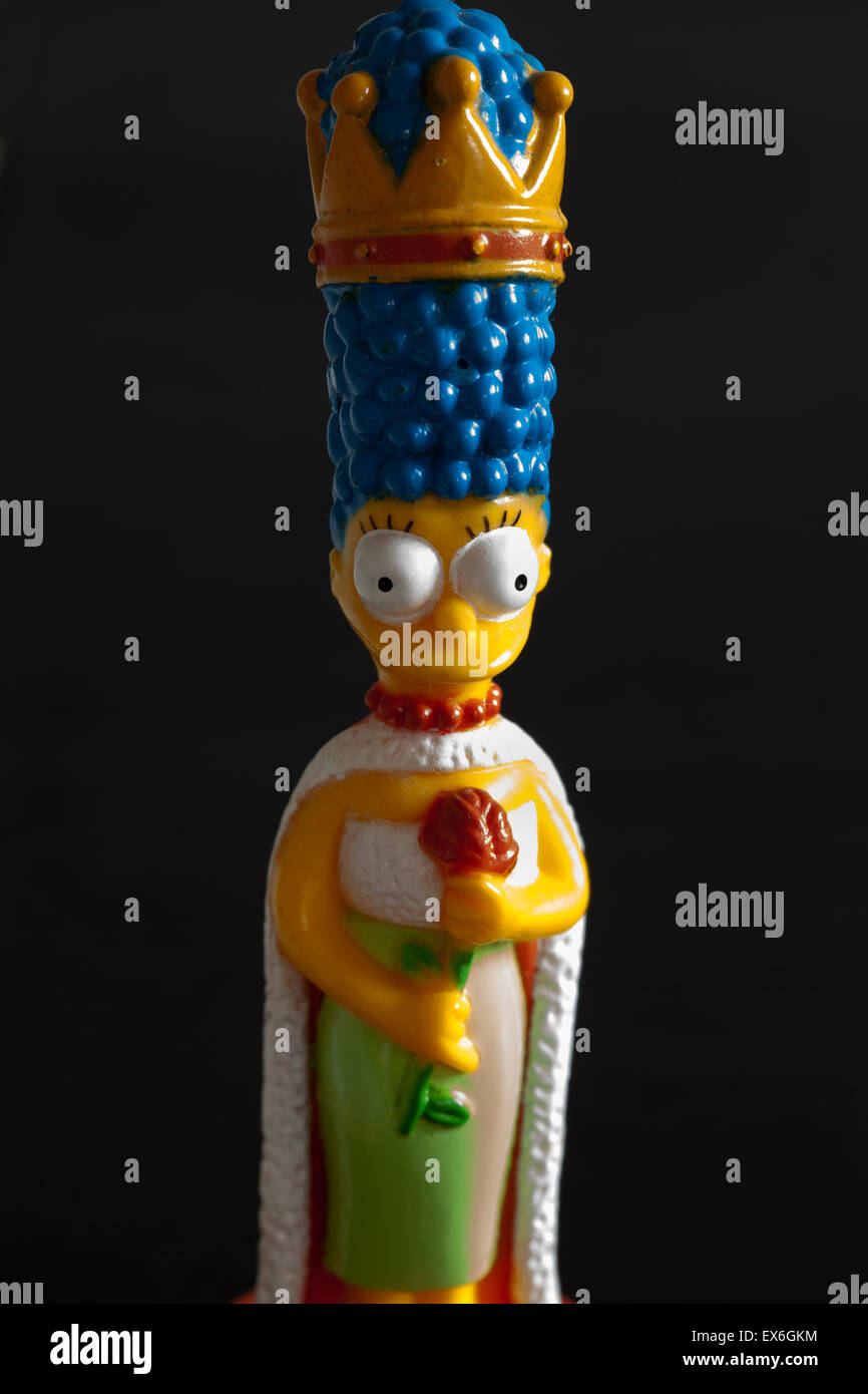 Marge Simpson Plastic Toy Figure Stock Photo