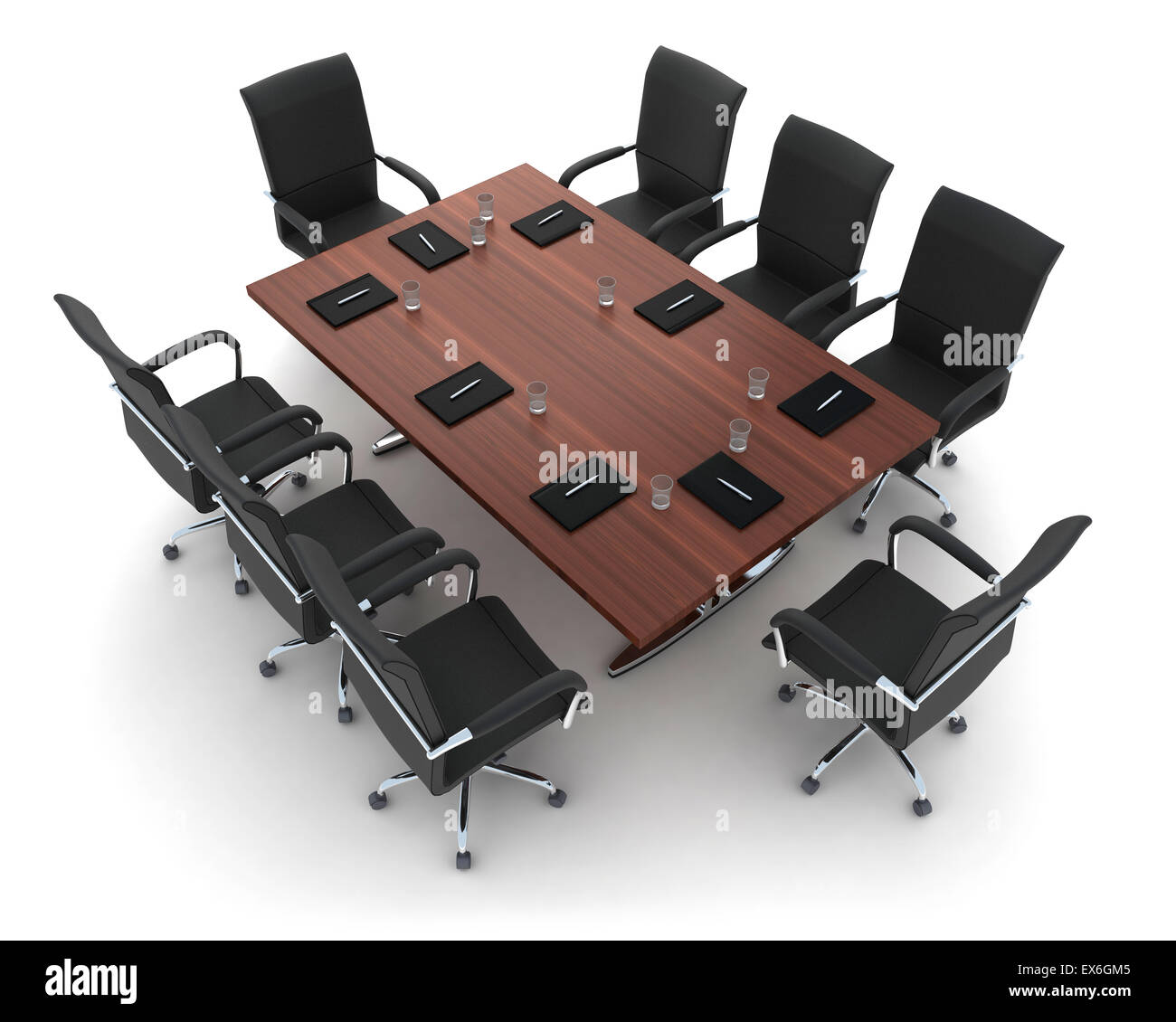 Modern conference room on white background (done in 3d) Stock Photo