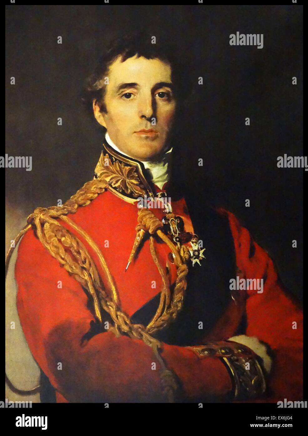 The Duke of Wellington, by Lawrence. From The Island Race, a 20th century book that covers the history of the British Isles from the pre-Roman times to the Victorian era. Written by Sir Winston Churchill and abridged by Timothy Baker. Stock Photo
