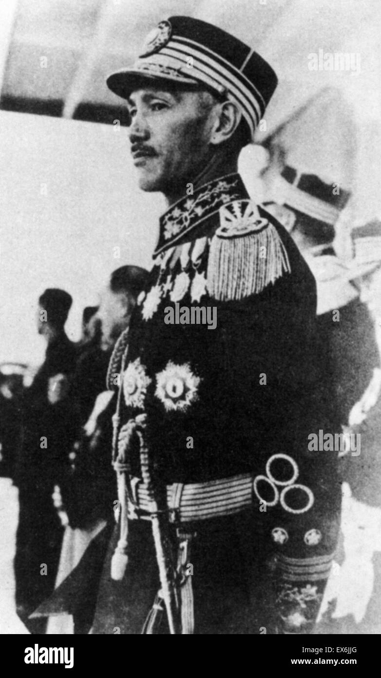 Chiang Kai-shek (October 31, 1887 – April 5, 1975) was a Chinese political and military leader who served as the leader of the Republic of China between 1928-1949 (Taiwan 1949-1975 Stock Photo