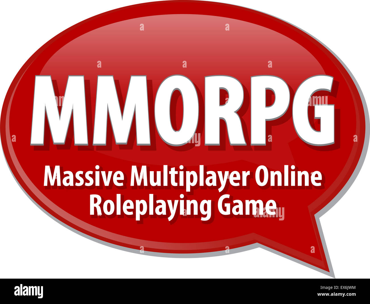 Speech bubble illustration of information technology acronym 