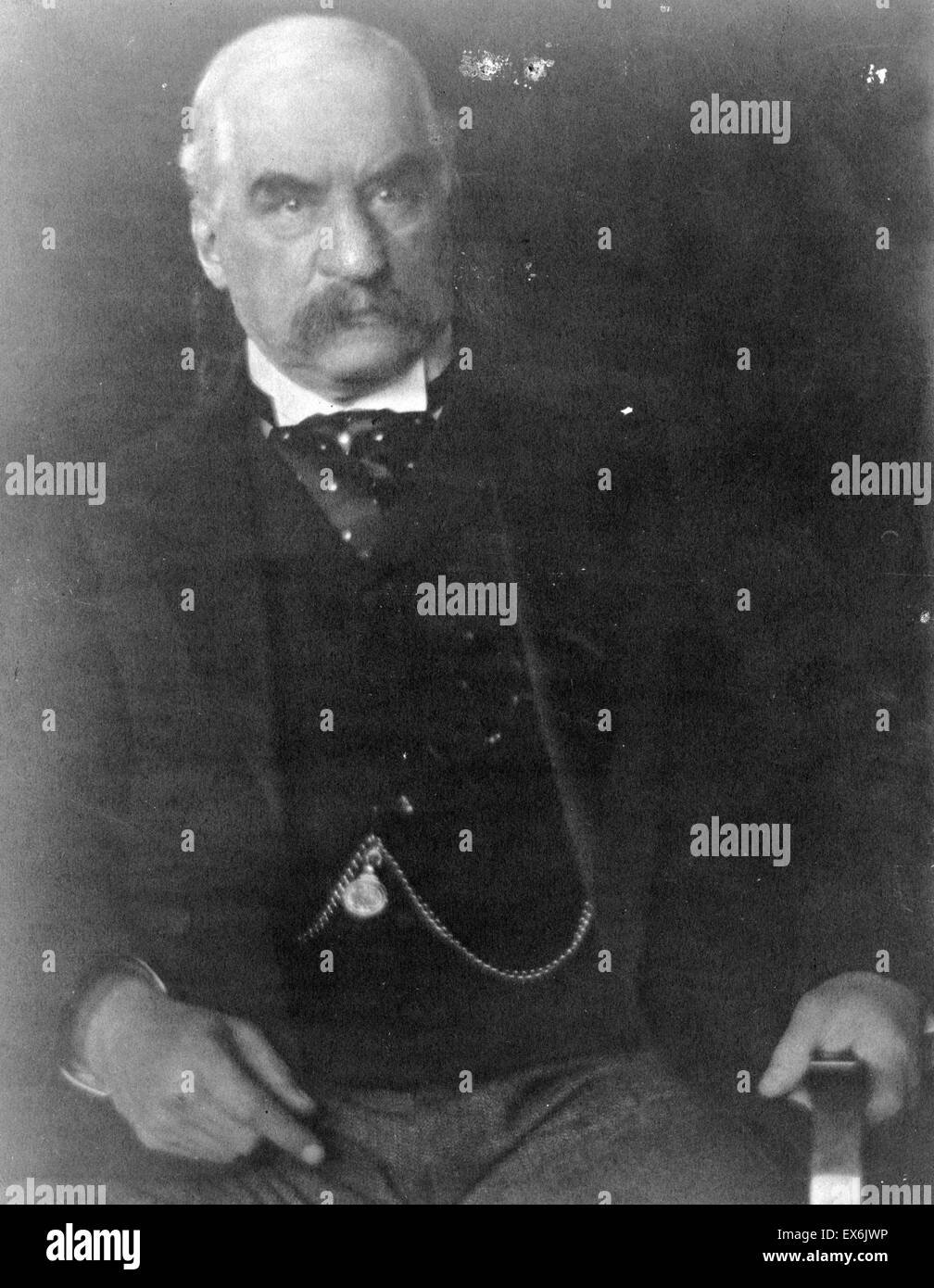 Photograph of John Pierpoint Morgan (1837-1913) American financier, banker, philanthropist and art collector. Photographed by Edward Steichen (1879-1973) Platinum print. Dated 1903 Stock Photo