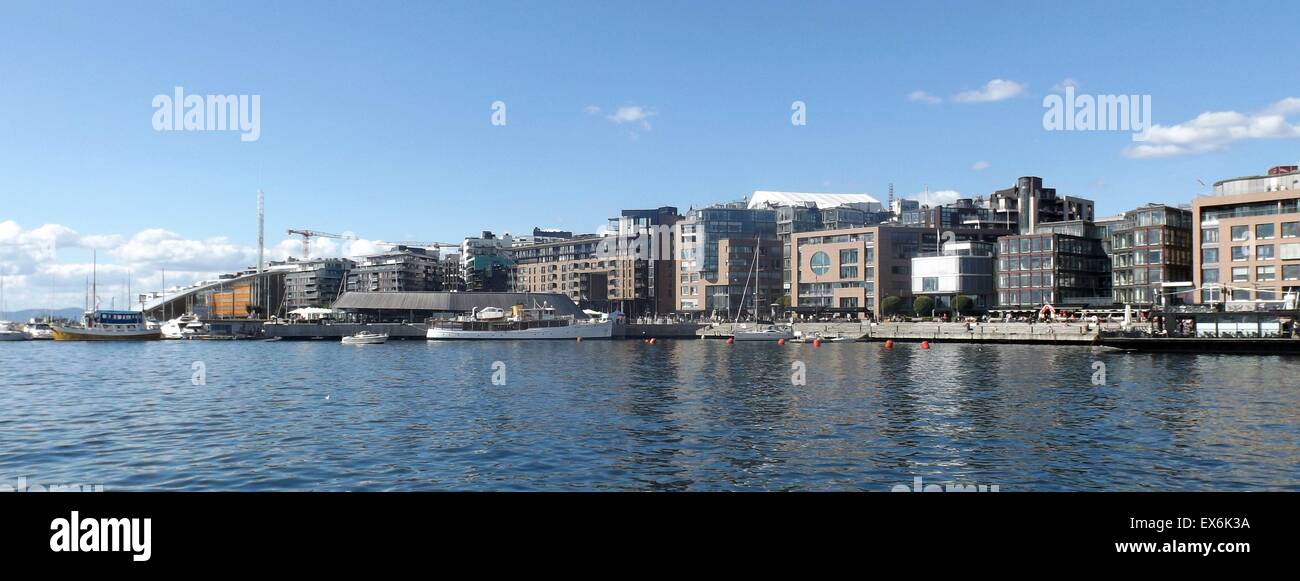 Oslo harbour in Oslo the capital city of Norway 2013 Stock Photo