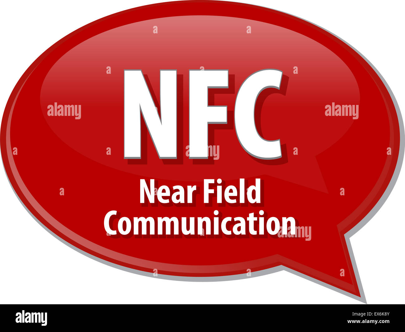 Speech bubble illustration of information technology acronym