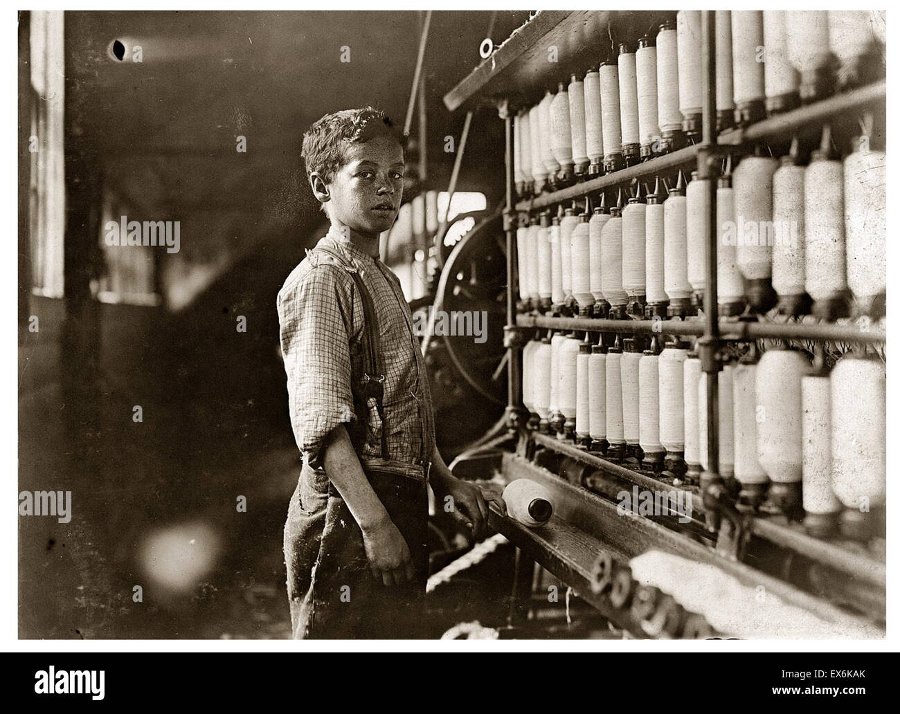 Lewis Hine child labourer John Dempsey 1909 Stock Photo