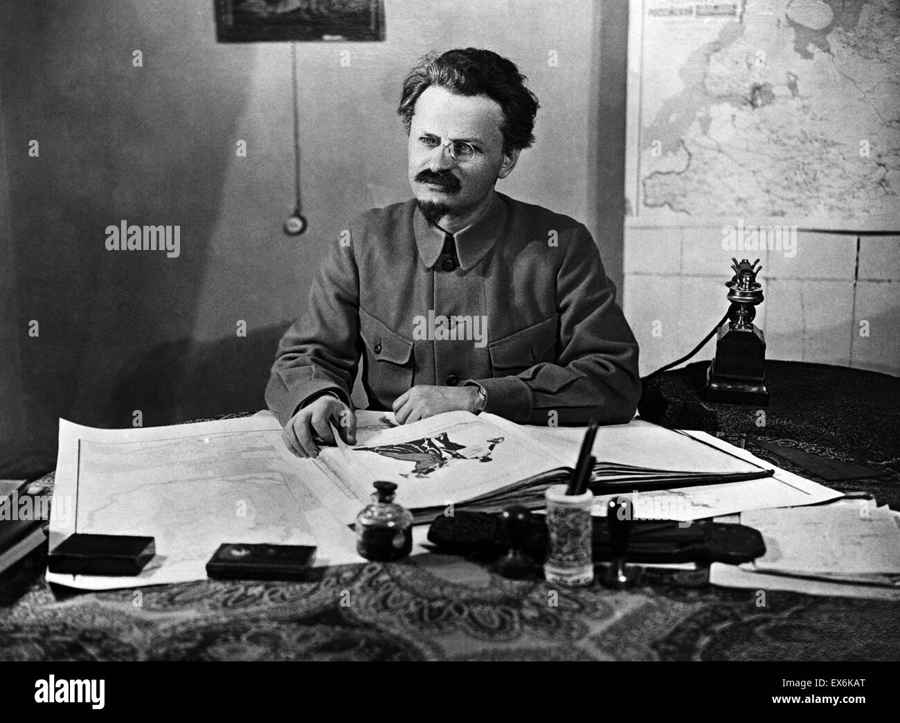 Leon Trotsky 1879 – 21 August 1940. Marxist revolutionary and theorist, Soviet politician, and the founder and first leader of the Red Army Stock Photo