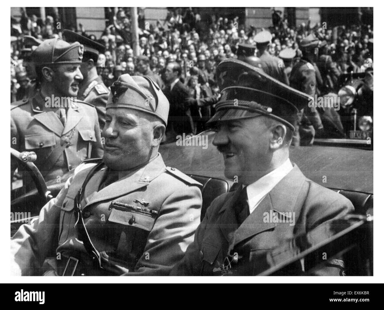 Photograph of Benito Mussolini and Adolf Hitler Stock Photo