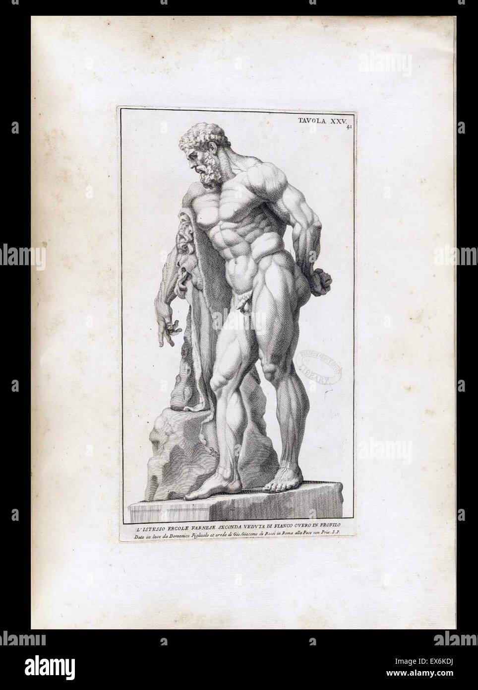 anatomical study by Bernardino Genga 'Anatomia per uso et intelligenza del disegno ricercata non solo su gl'ossi, e muscoli del corpo humano'. (Rome, 1691). Bernardino Genga (1620–1690) was a scholar of Classical medical texts, editing several works of Hi Stock Photo