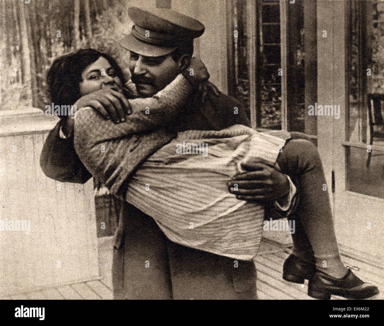 Josef Stalin the Soviet Russian leader with his daughter Svetlana 1936 Stock Photo