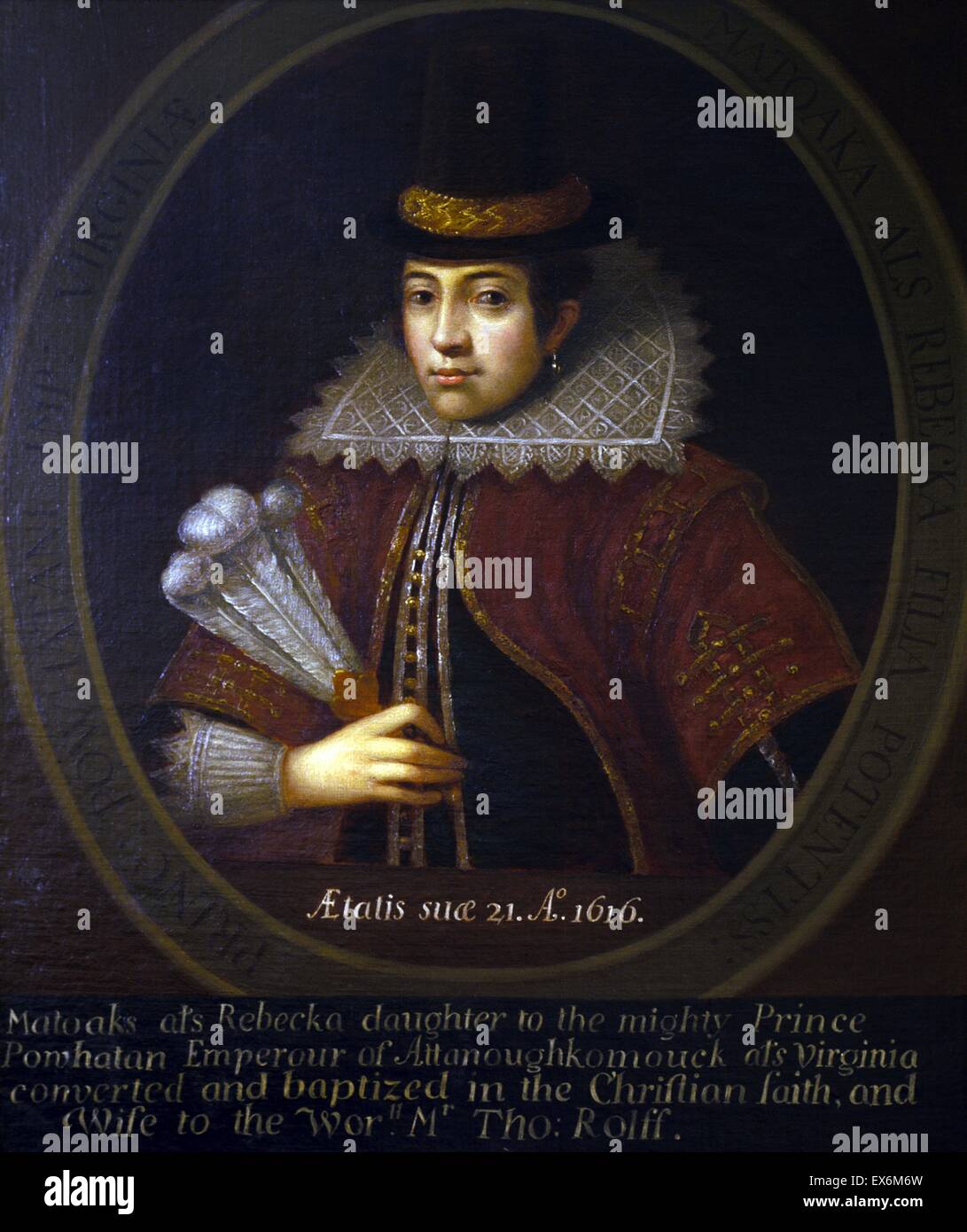 Portrait of Pocahontas (15951617) a Virginia Indian notable for her