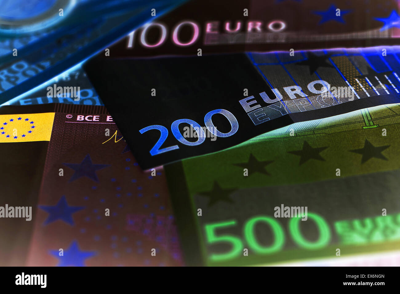 Euro money: closeup of banknotes and coins Stock Photo - Alamy