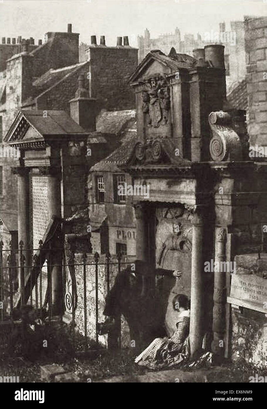a Covenanter’s Tomb, Greyfriars Churchyard, Edinburgh, c. 1843-1847 photograph by David Octavius Hill and Robert Adamson Stock Photo