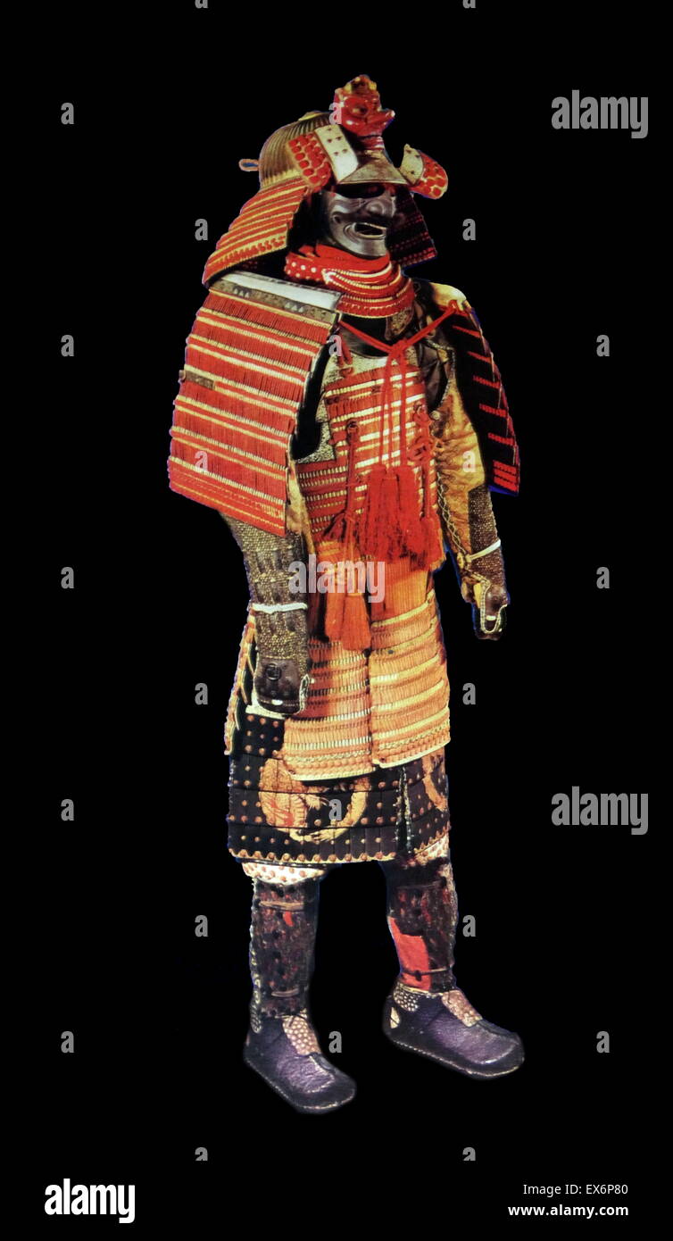 18th century Japanese samurai armour suit. Stock Photo