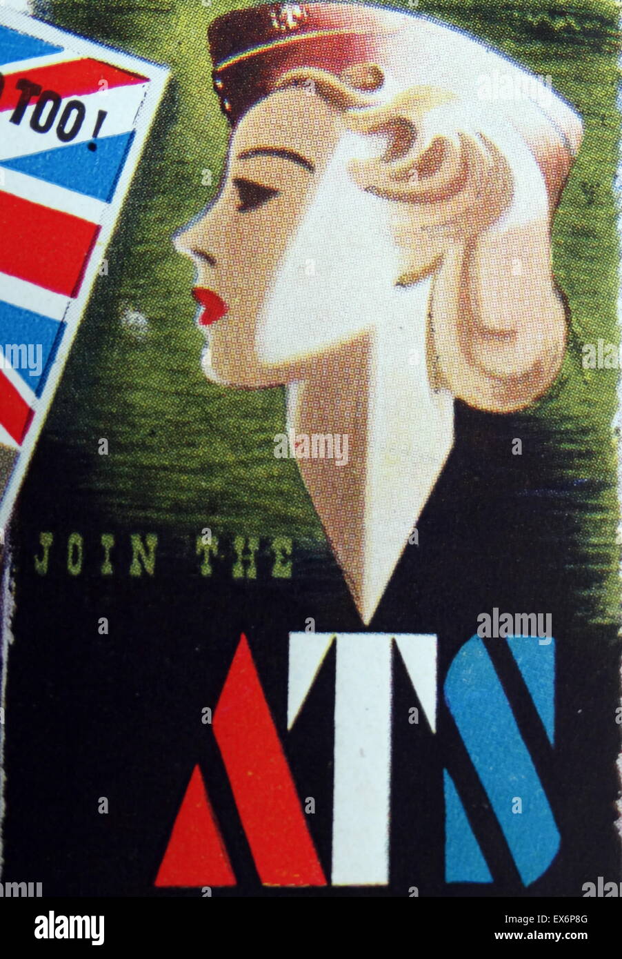 World war Two British propaganda poster for the Women's ATS service Stock Photo