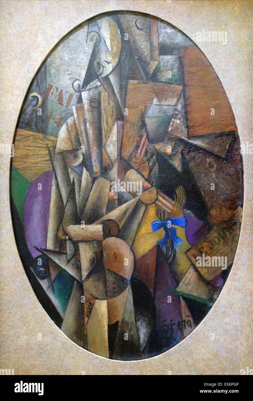 Painting titled 'Sans titre' by Serge Férat (1881-1958) Russian painter and decorator. Dated 1914 Stock Photo