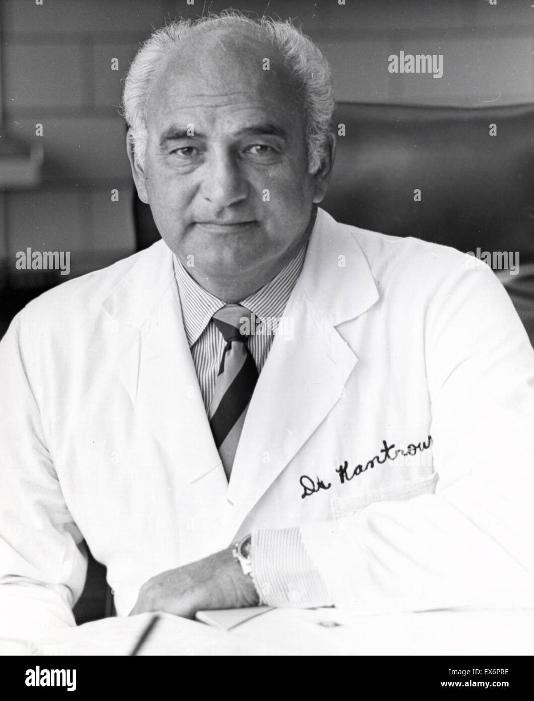 Adrian Kattowitz (1918 – 2008) American cardiac surgeon whose team performed the world's first paediatric heart transplant at Maimonides Medical centre in Brooklyn on December 6, 1967 Stock Photo