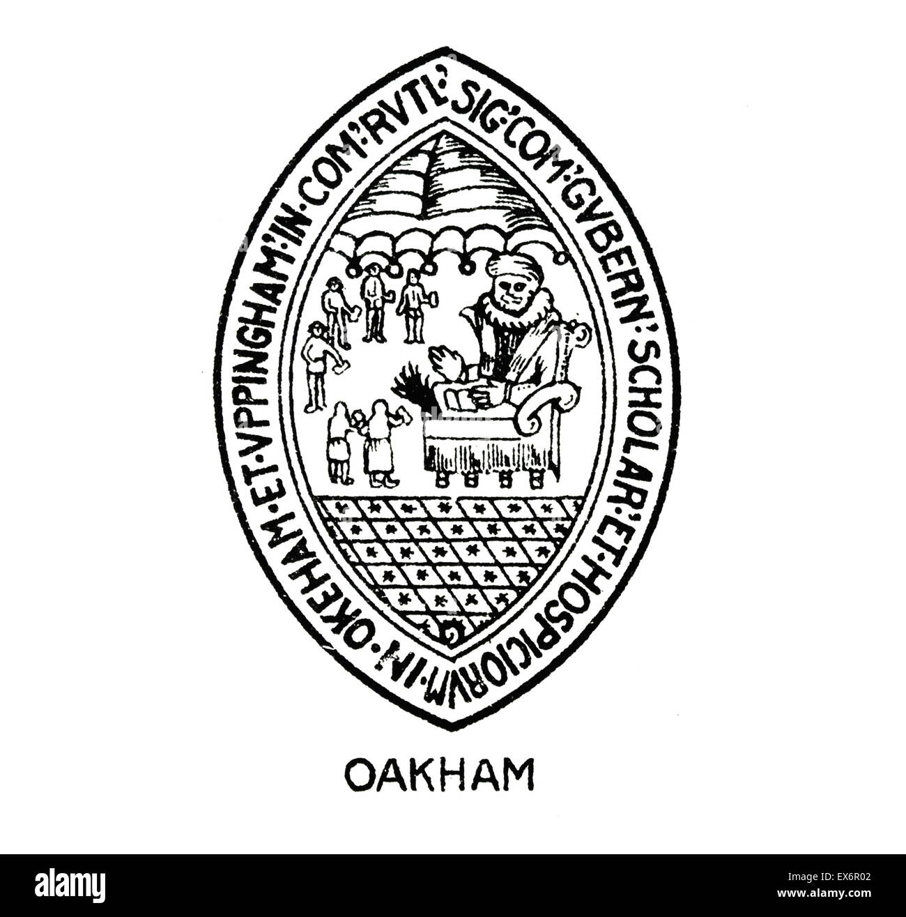 Emblem for Oakham School, Oakham, Rutland, a British coeducational