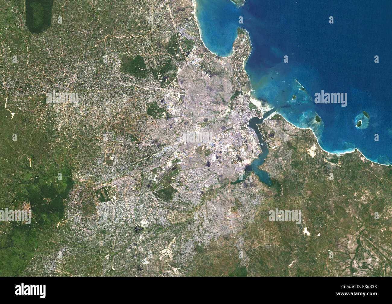Dar Es Salaam Satellite Map Colour Satellite Image Dar Es Salaam Tanzania High Resolution Stock  Photography And Images - Alamy