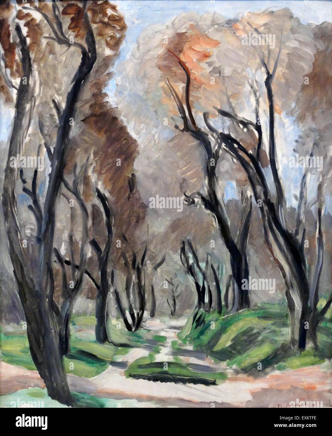 Allée ?oliviers by Henri Matisse (1869-1954). Oil on canvas, 1919. Matisse was a French artist known for his use of colour and is considered to be a leading figure in modern art. Stock Photo