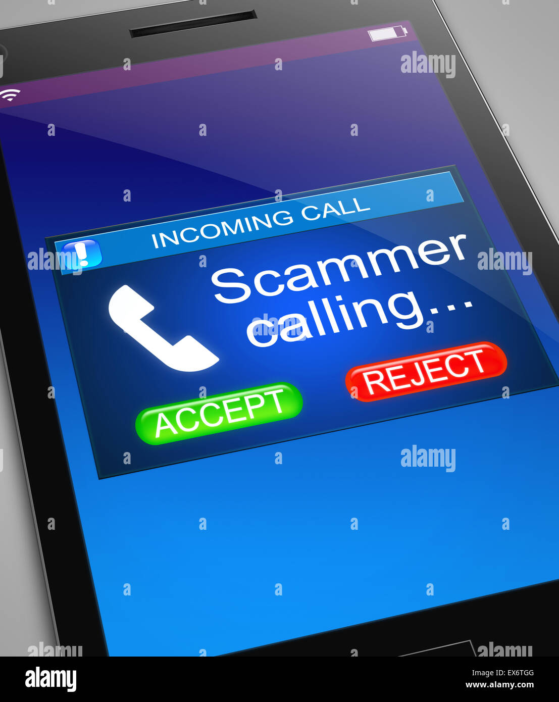 Scam call concept. Stock Photo