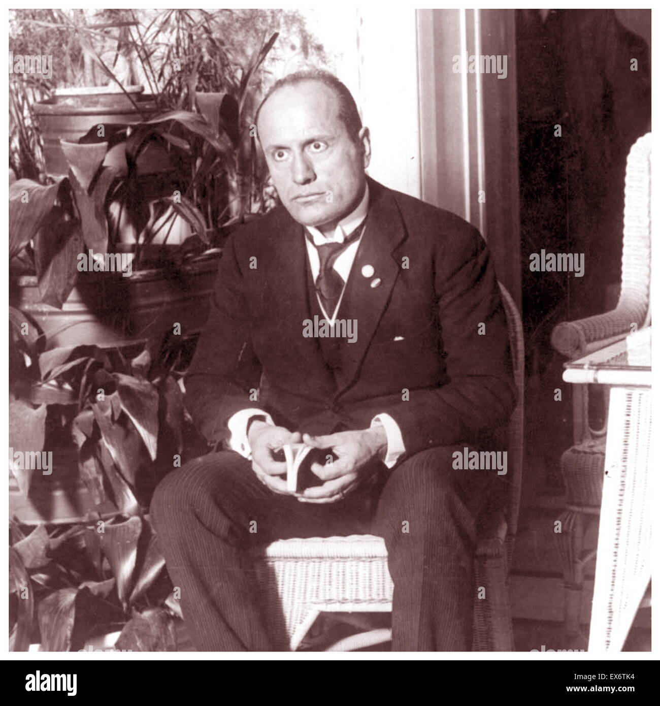 Benito Mussolini (1883 – 28 April 1945) Italian politician, journalist, and leader of the National Fascist Party as Prime Minister 1929 Stock Photo