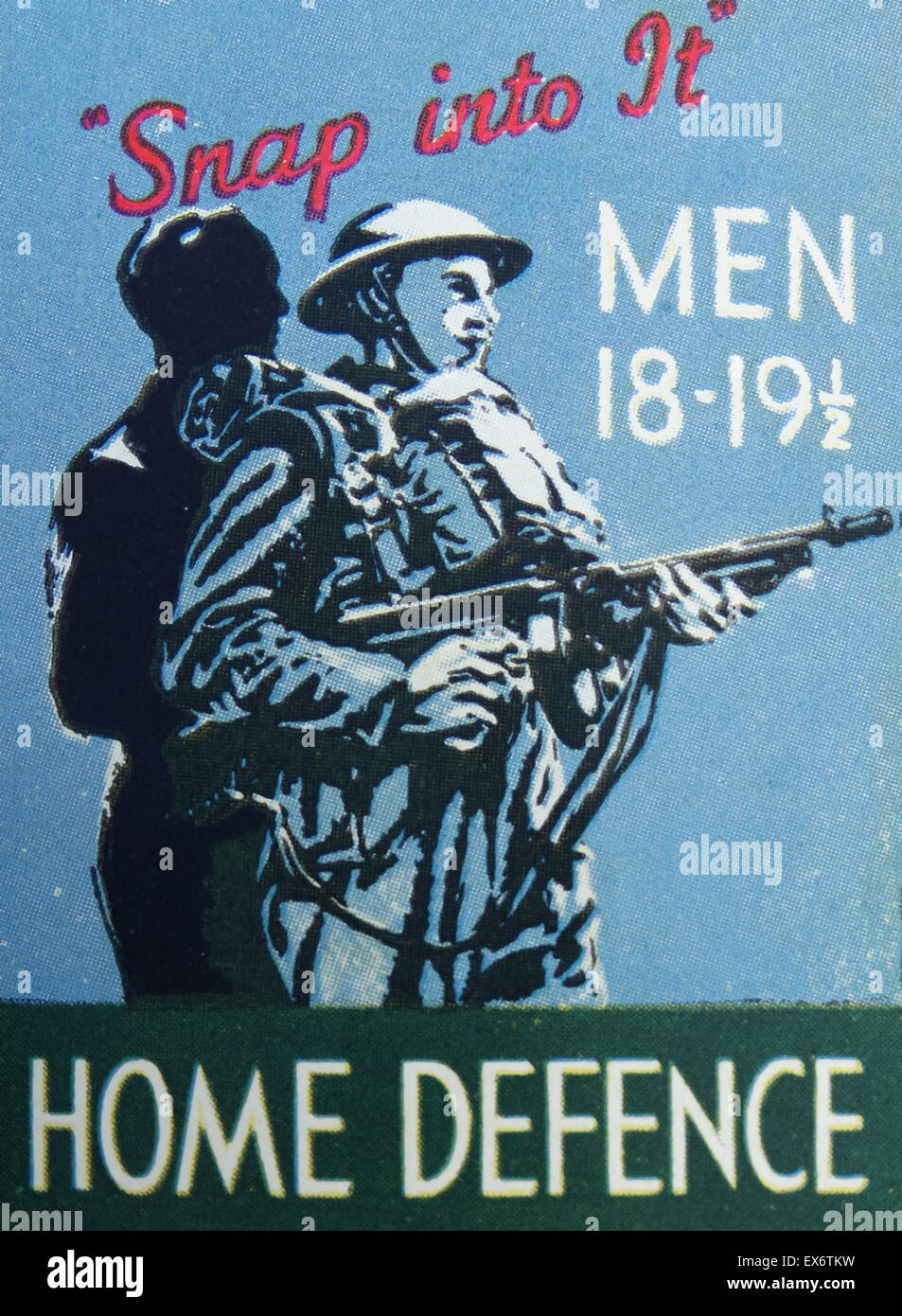 British recruitment poster for Home guard; world war two 1940 Stock Photo