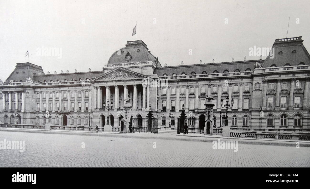 The Royal Palace in Brussels Belgium 1914 Stock Photo - Alamy