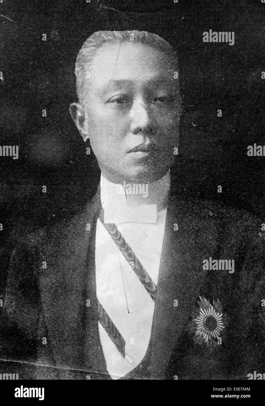 Prince Saionji Kinmochi (1849-1940). Japanese politician, statesman and twice Prime Minister of Japan; From January 7, 1906 to July 14, 1908, and again from August 30, 1911 to December 21, 1912 Stock Photo