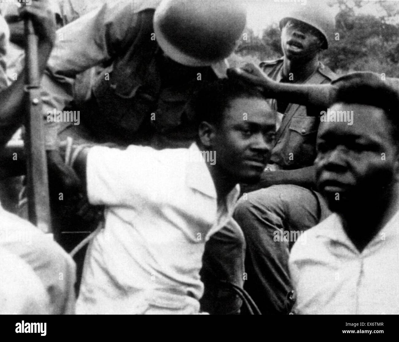 capture of Patrice Émery Lumumba (2 July 1925 – 17 January 1961) Congolese independence leader and the first democratically elected Prime Minister of the Republic of the Congo Stock Photo