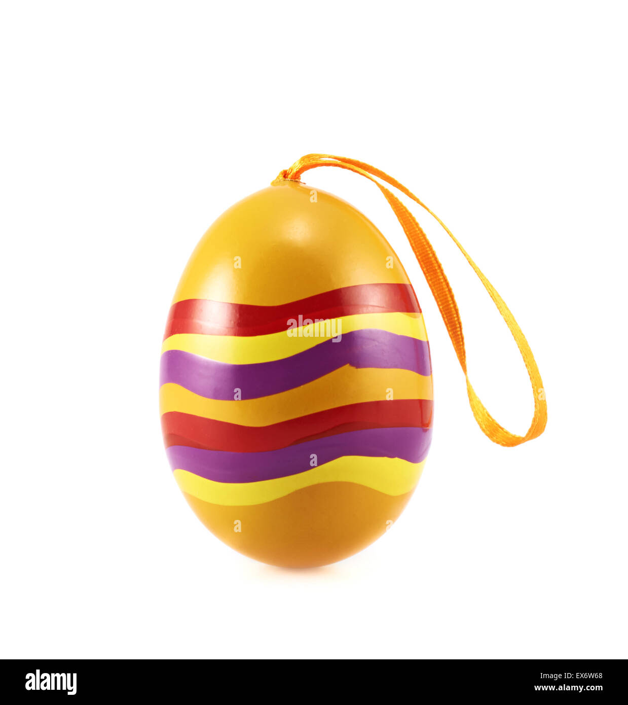 Easter egg with a loop ribbon Stock Photo