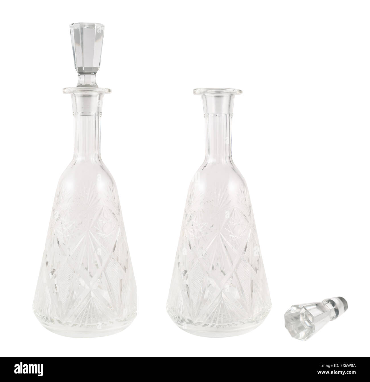 Crystal glass decanter vessel isolated Stock Photo Alamy
