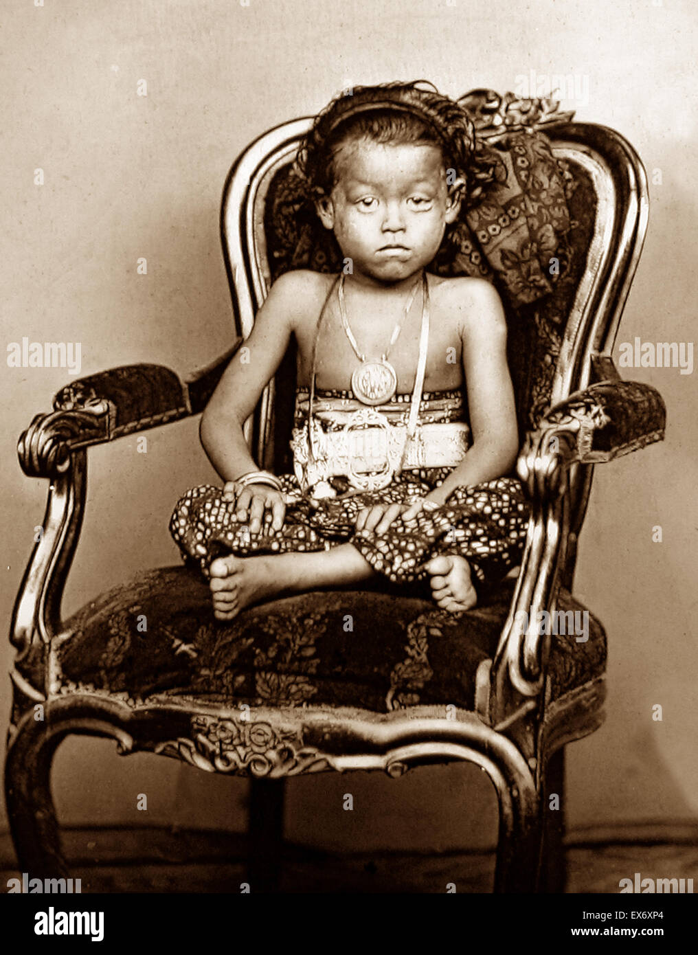 32nd child of the Emperor of Surakarta, Java - pre-1900 Stock Photo - Alamy