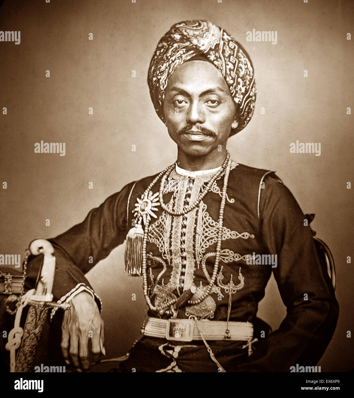 Emperor of Surakarta, Java - pre-1900 Stock Photo - Alamy