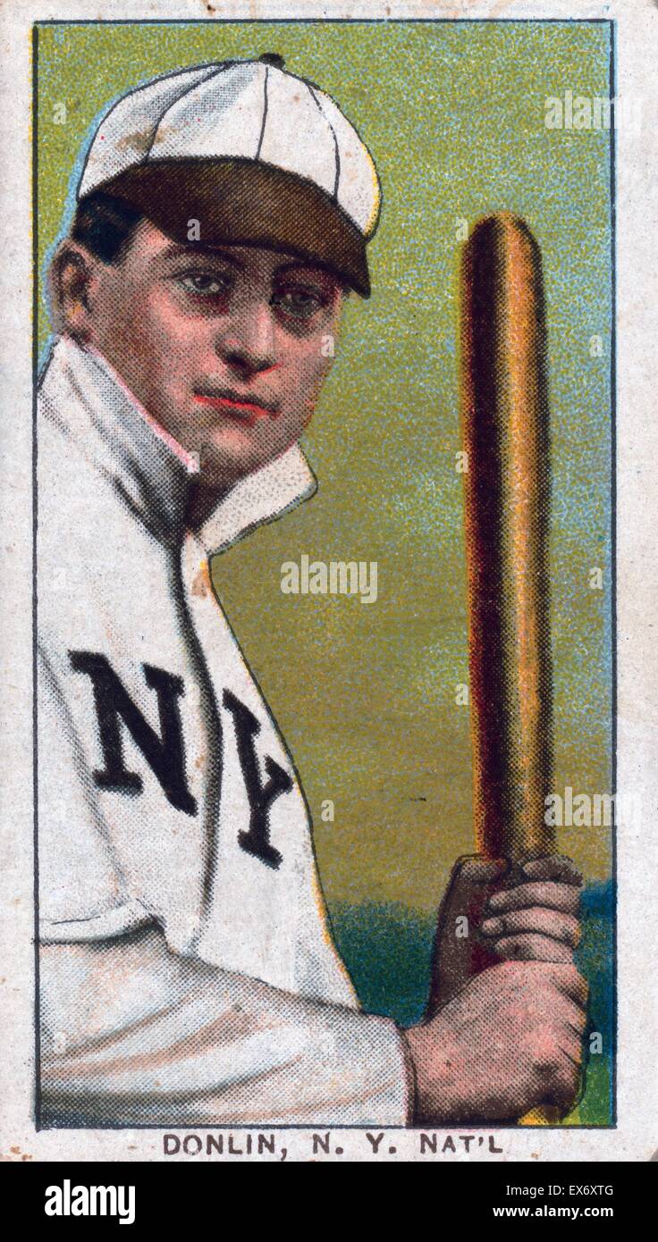 Mike Donlin, New York Giants, Baseball card portrait. Sponsor : American tobacco company. Stock Photo