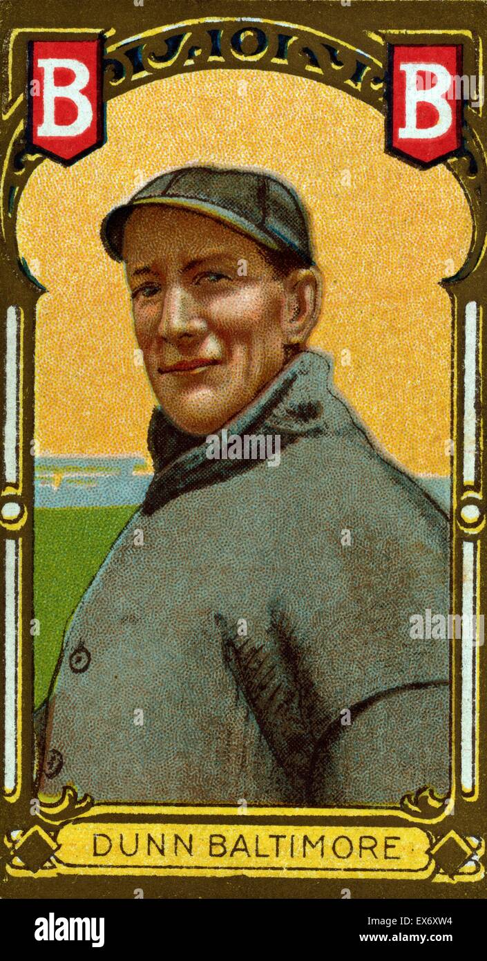 John Dunn, Baltimore Team, baseball card portrait. Sponsor, American Tobacco company. Stock Photo