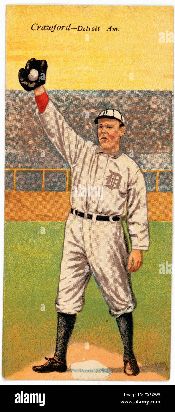 Sam Crawford/Tyrus R. Cobb, Detroit Tigers, baseball card portrait. Sponsor: American tobacco company. Stock Photo