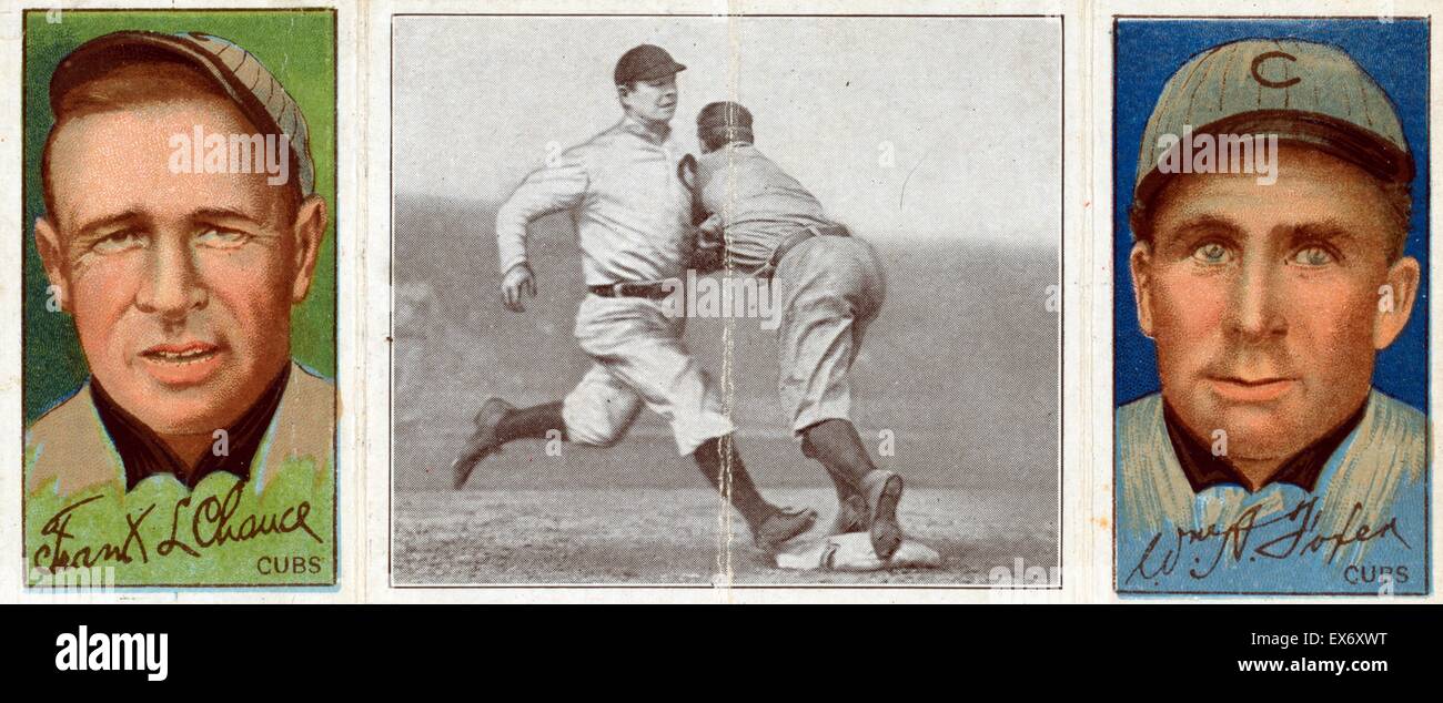 Sam Crawford/Tyrus R. Cobb, Detroit Tigers, baseball card portrait. Sponsor, American Tobacco Company. Stock Photo