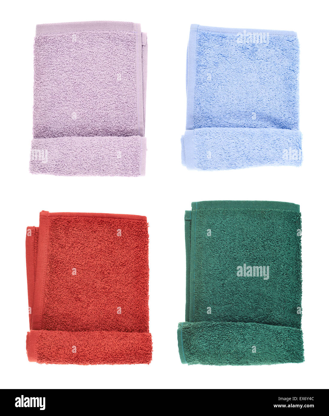 Folded terry towel isolated Stock Photo Alamy