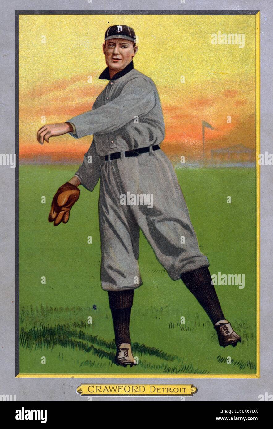 Sam Crawford, Detroit Tigers, baseball card portrait Stock Photo Alamy