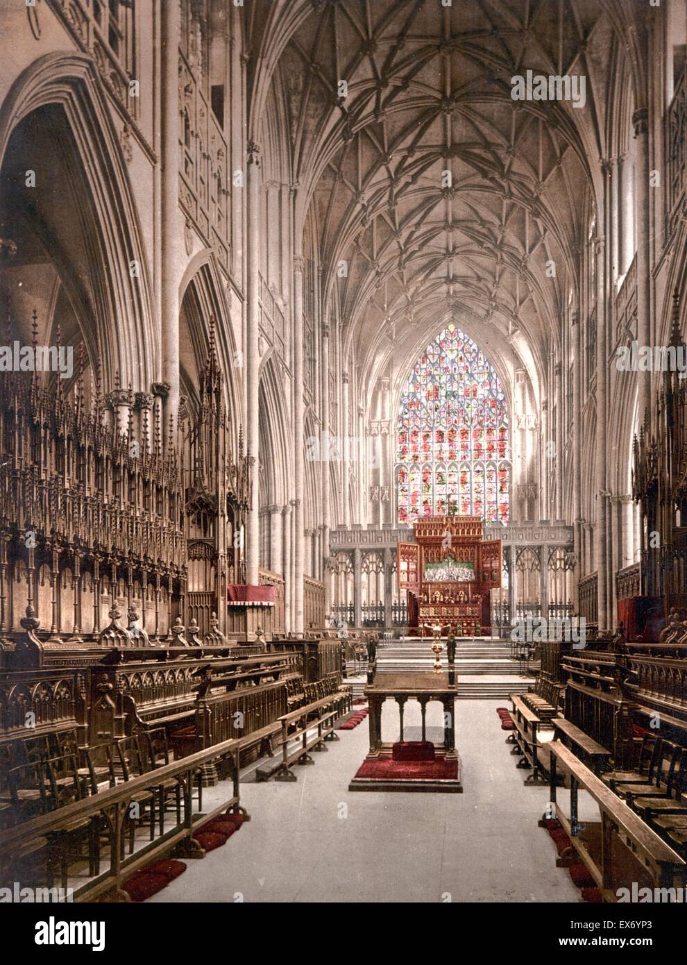 Minster, choir east, York, England, 1900 Stock Photo