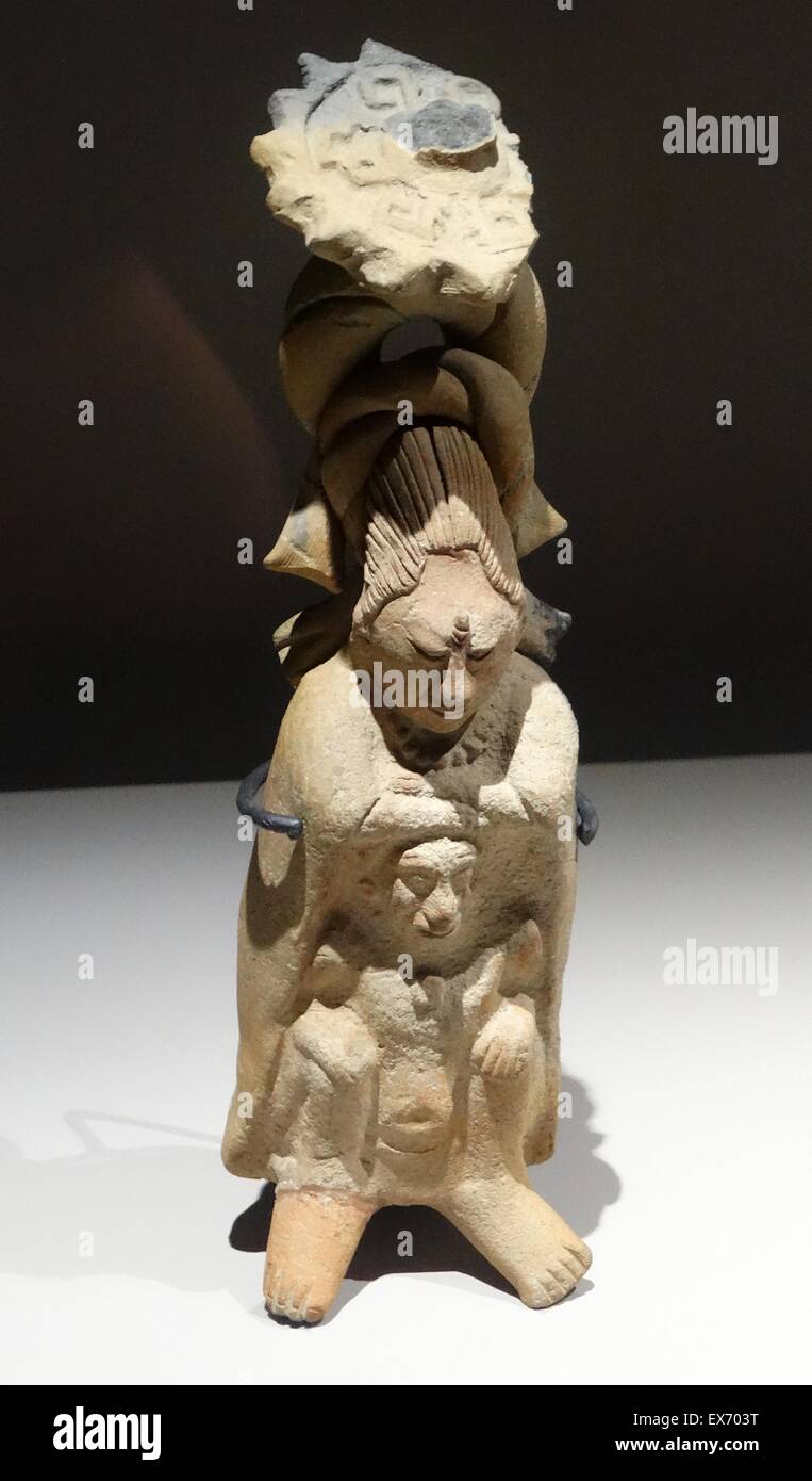 Mayan ceramic figurine of a Warrior, from Jaina, Campeche, Mexico. 600