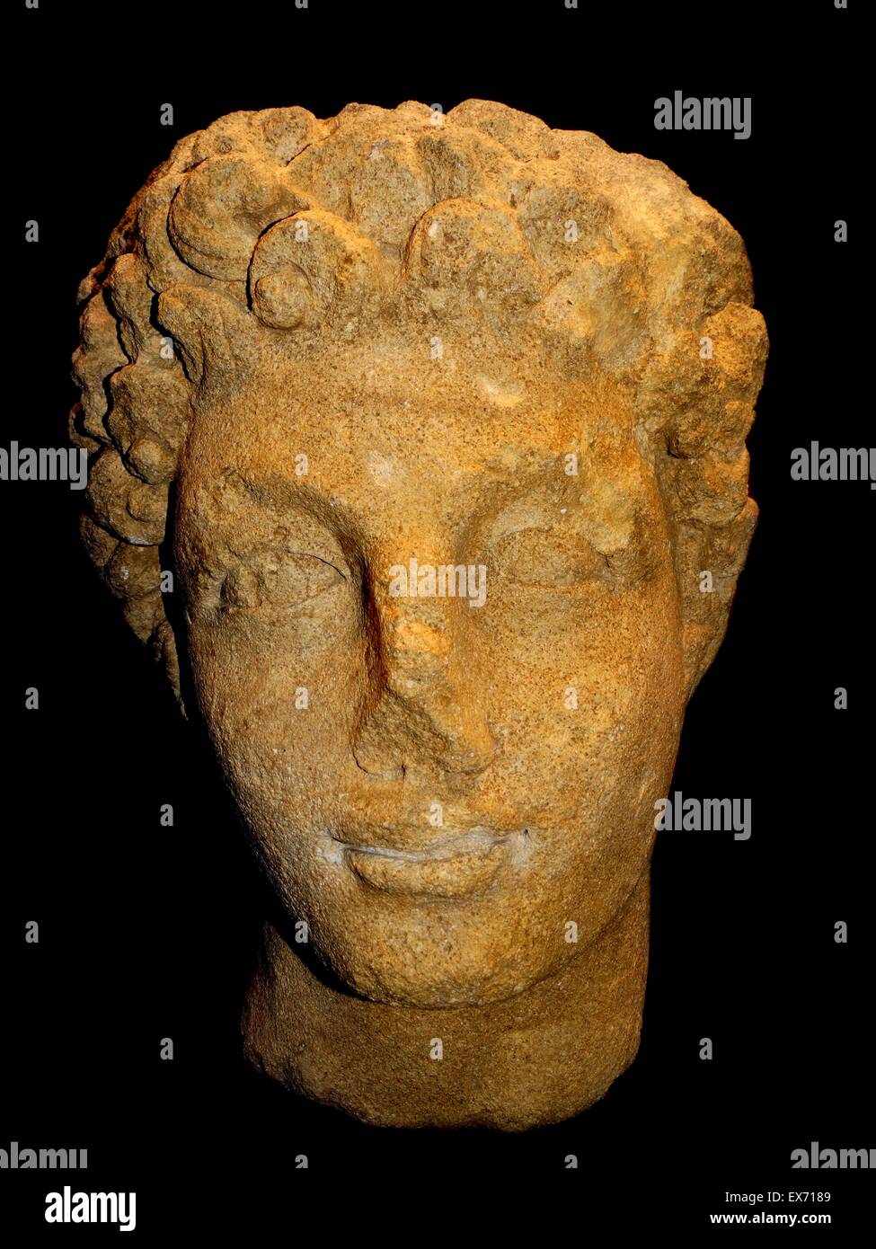 The Uley Mercury, Roman Britain, 2nd century AD. From Uley, Gloucestershire. cult-statue of the god Mercury which stood in the Uley temple. found in the 1979 season of work, had been carefully buried in the post-Roman phase of the buildings. Stock Photo