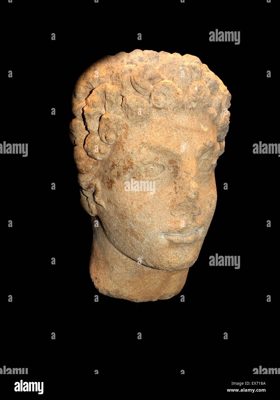 The Uley Mercury, Roman Britain, 2nd century AD. From Uley, Gloucestershire. cult-statue of the god Mercury which stood in the Uley temple. found in the 1979 season of work, had been carefully buried in the post-Roman phase of the buildings. Stock Photo