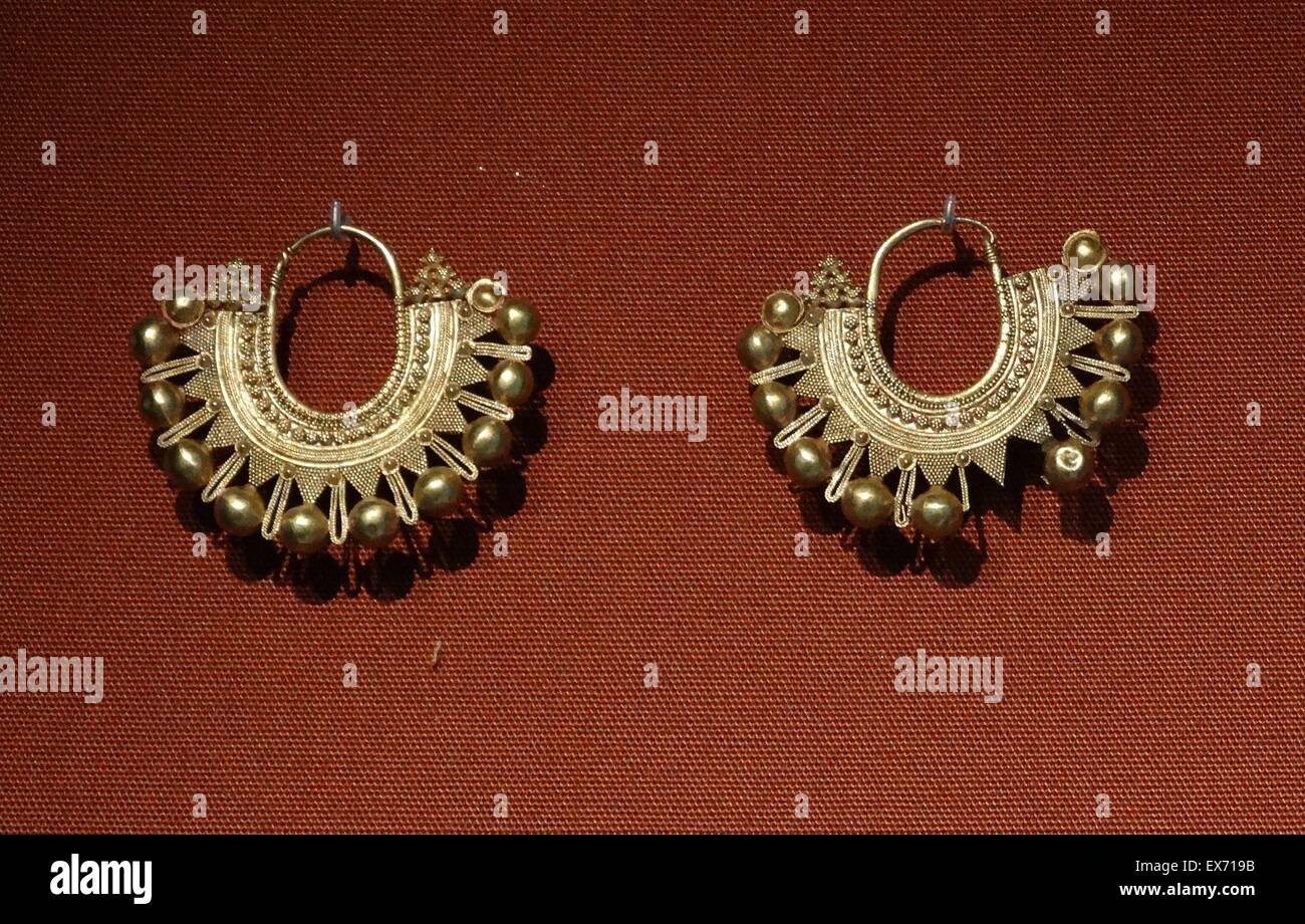 Gold open-work jewellery Late Roman to Early Byzantine 4th Century AD, Turkish provinces of Roman Empire Stock Photo